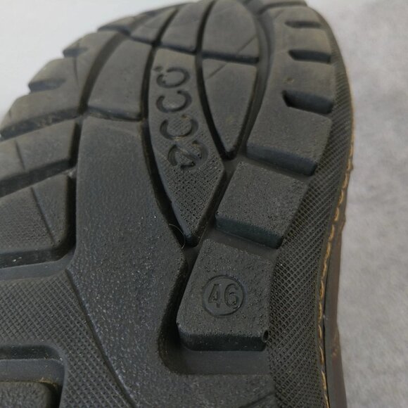 ECCO Mens Size 46 EU Slip On Loafers Brown Leather Shoes Casual Comfort - Picture 3 of 10